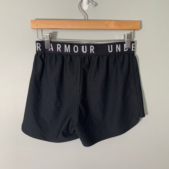 Under Armour black pull on elastic waist unlined athletic soccer workout shorts - Picture 4 of 8